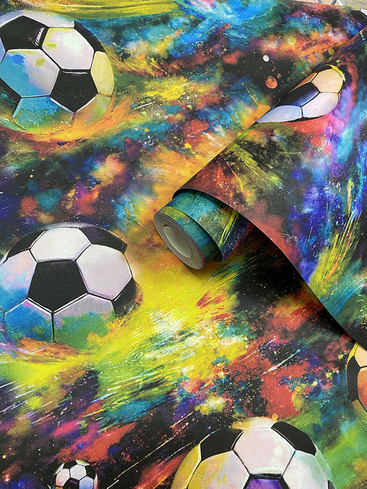 Football Galaxy Wallpaper - Multi - Holden Décor - 13780Wallpaper199