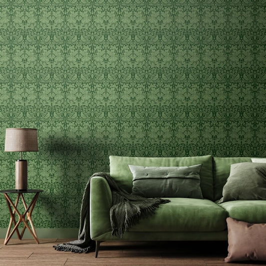 Forest Rabbit Wallpaper - Forest Green - Hoopla Walls - HWA1142WWallpaper199