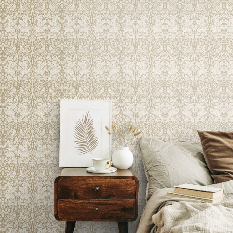 Forest Rabbit Wallpaper - Natural - Hoopla Walls - HWA1137WWallpaper199