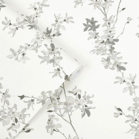Forsythia Wallpaper - Steel - Laura Ashley - 113349Wallpaper199