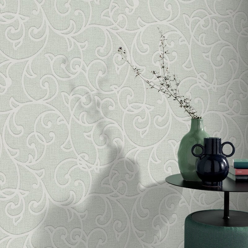 Forte Geometric Metallic Wallpaper - Green - Erismann - 10467 - 24Wallpaper199