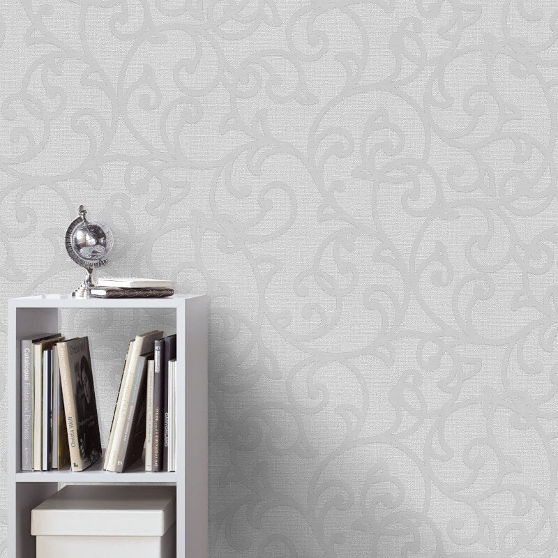 Forte Geometric Metallic Wallpaper - Grey - Erismann - 10467 - 31Wallpaper199