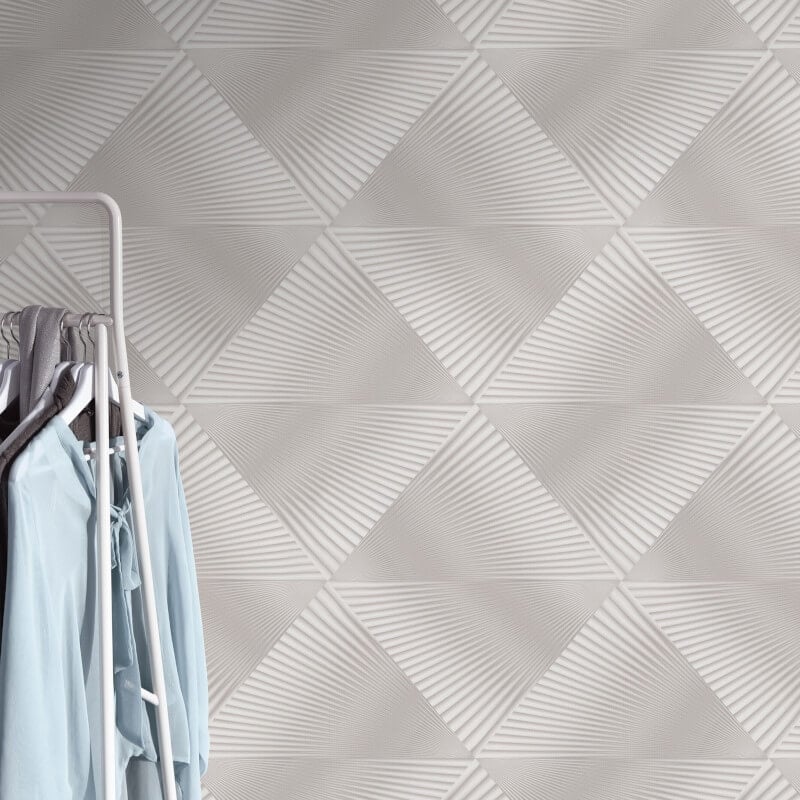 Gala 3D Effect Fan Metallic Wallpaper - Taupe - Erismann - 10404 - 37Wallpaper199