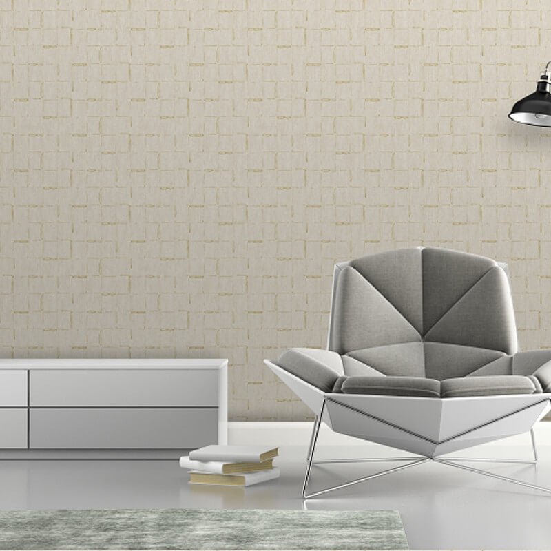 Geometric Lines Metallic Wallpaper - Stone - SK Filson - SK20028Wallpaper199