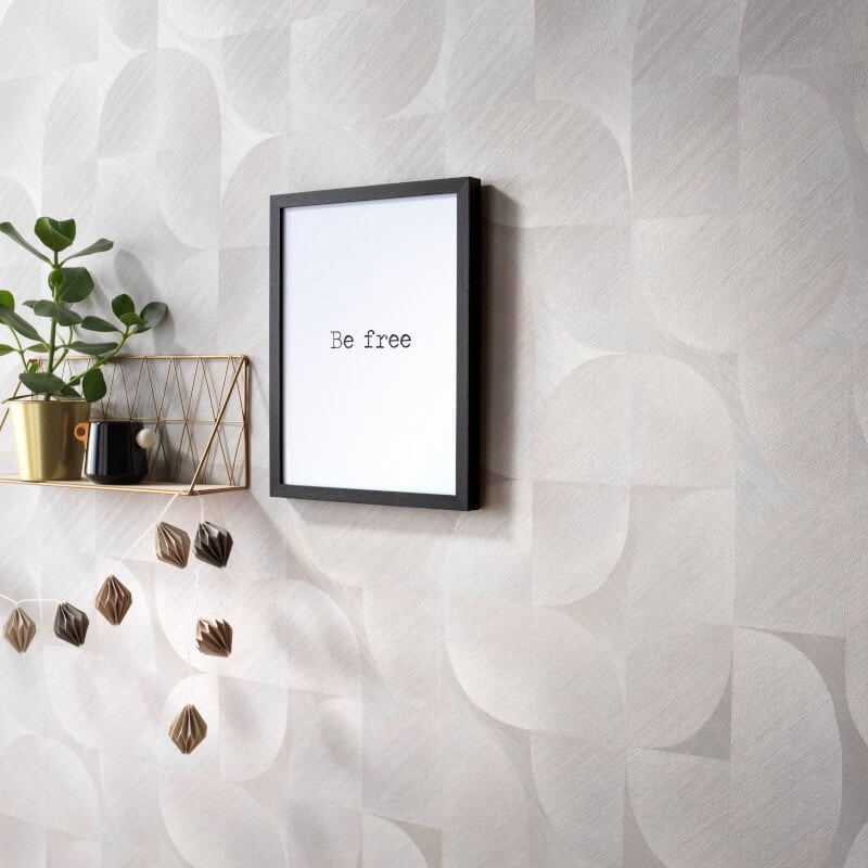 Geometric Tile Abstract Wallpaper - Taupe - Erismann - 10392 - 38Wallpaper199
