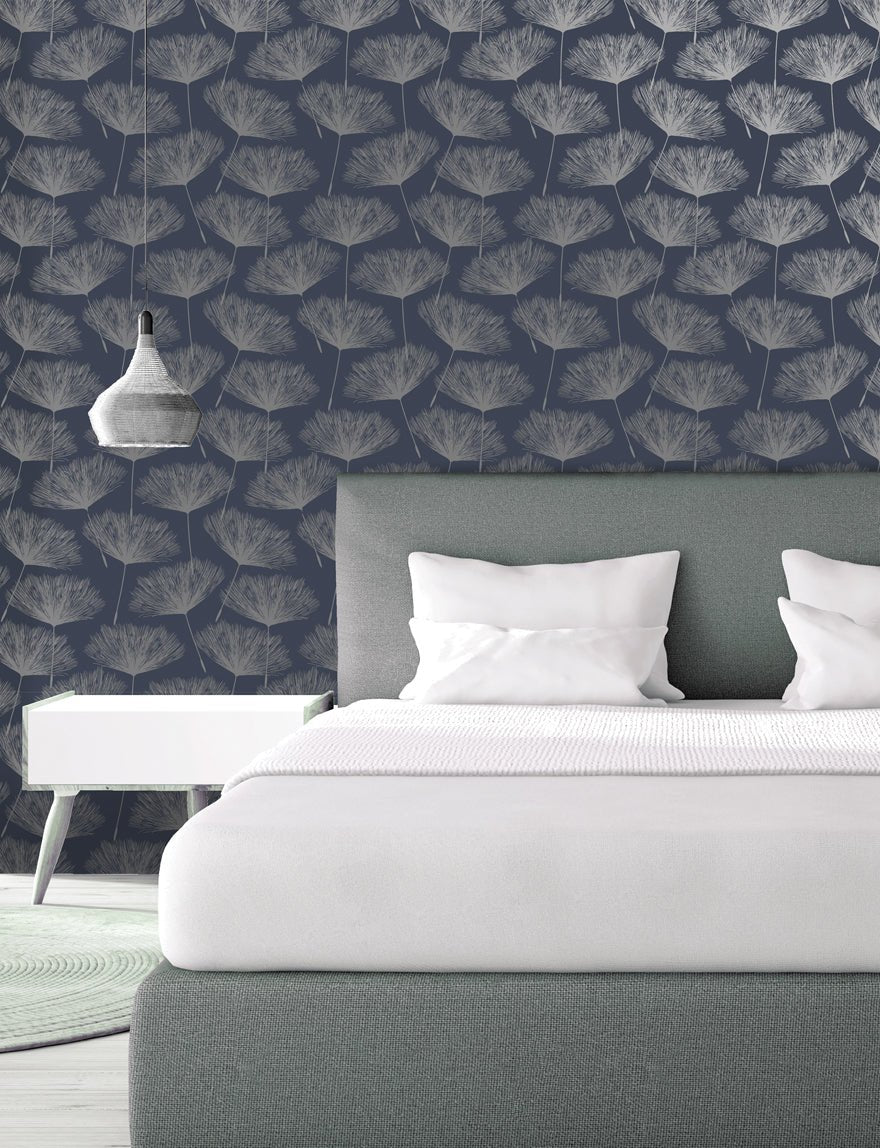 Glistening Fleur Wallpaper - Navy - Holden Décor - 12922Wallpaper199
