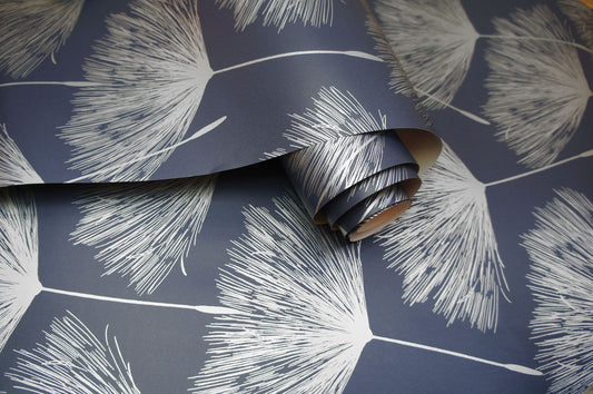 Glistening Fleur Wallpaper - Navy - Holden Décor - 12922Wallpaper199