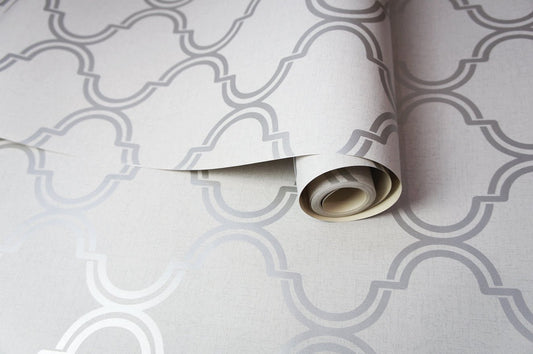 Glistening Geo Wallpaper - Grey/Silver - Holden Décor - 12750Wallpaper199