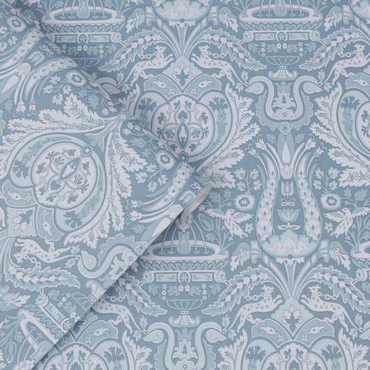Heraldic Damask Wallpaper - Dusky Seaspray - Laura Ashley - 113409Wallpaper199