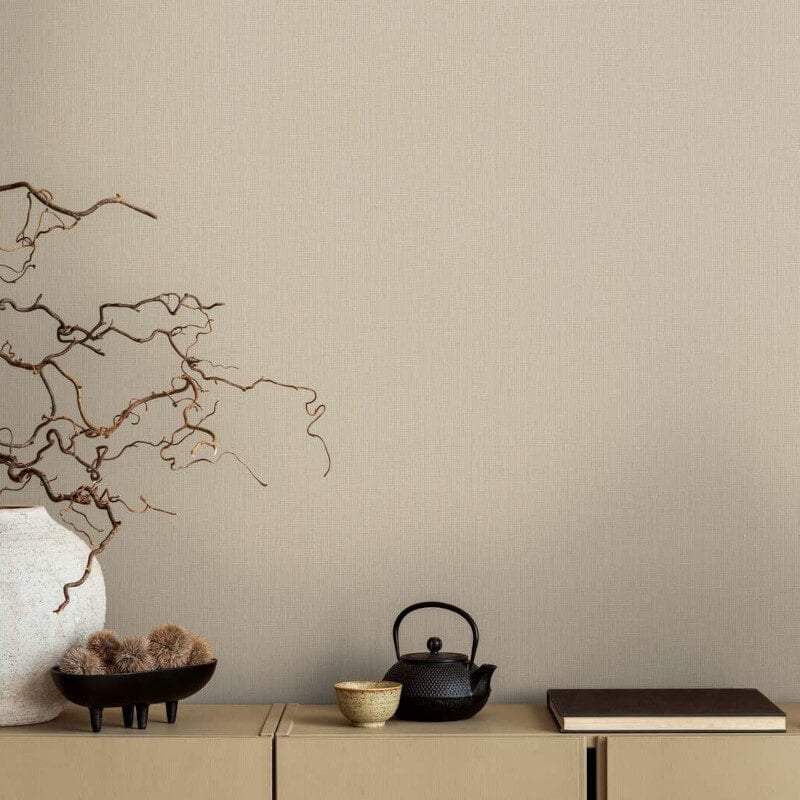 Hessian Texture Wallpaper - Beige - Michalsky Living - 39986-7Wallpaper199