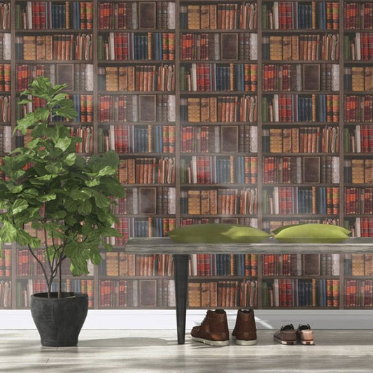Home Style Library Books Wallpaper - Multi - Rasch - 934809Wallpaper199
