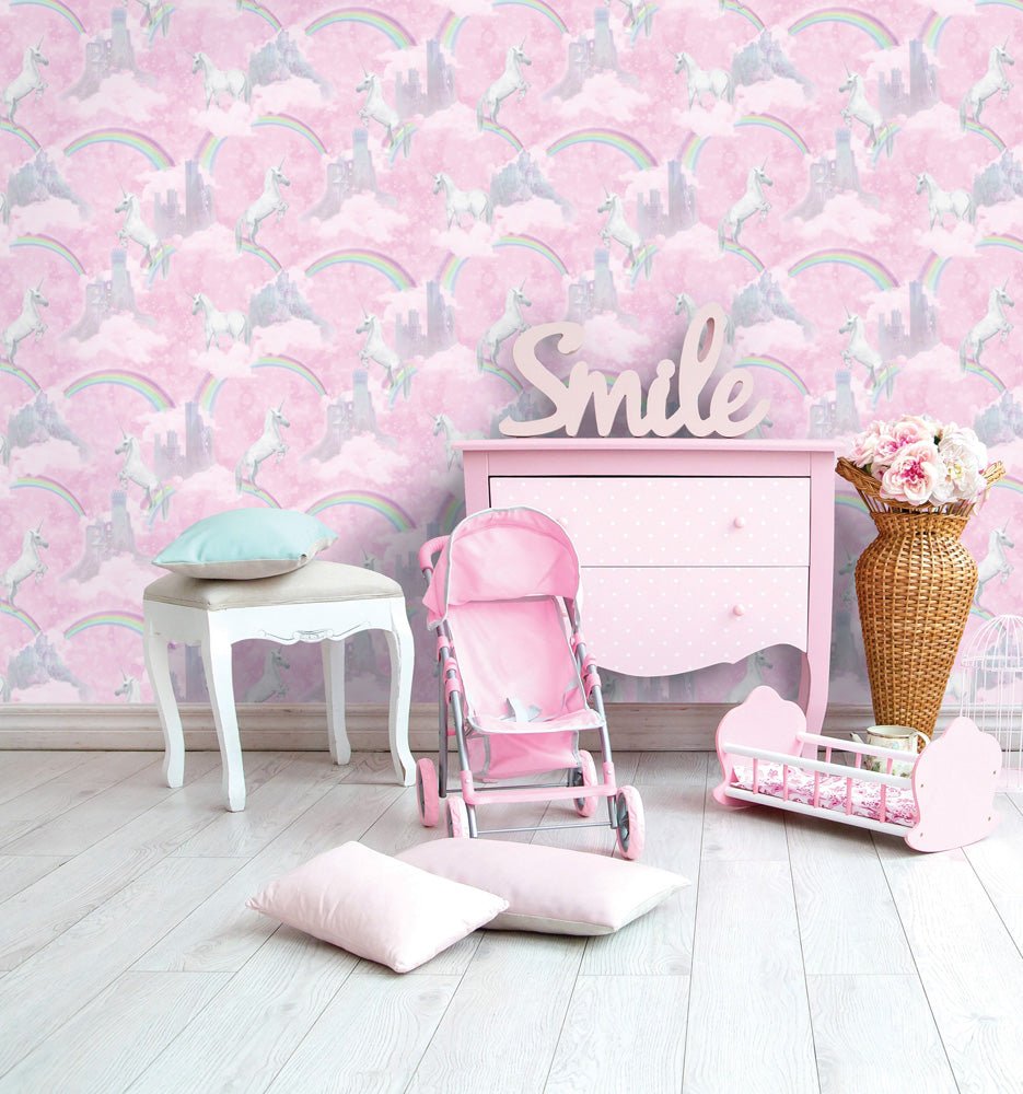 I believe in unicorns Wallpaper - Pink - Holden Décor - 12480Wallpaper199