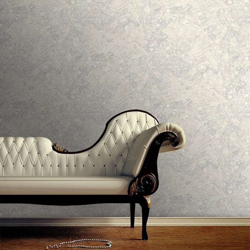 Infused Marble Metallic Wallpaper - Grey/Silver - SK Filson - SK20032Wallpaper199