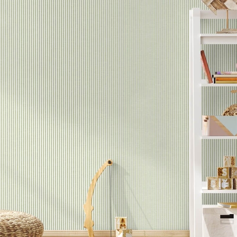 Jack N Rose Kinder Stripe Wallpaper - Green - Grandeco - LL03128Wallpaper199