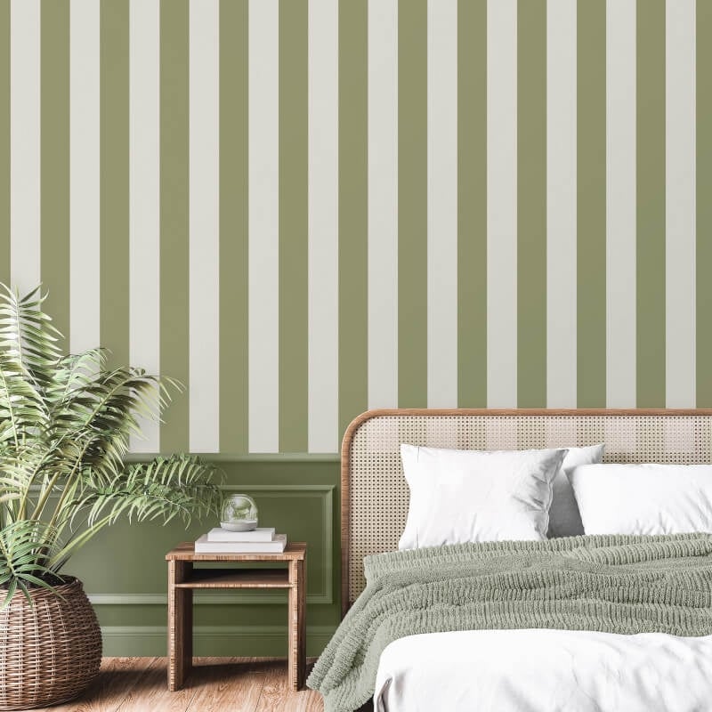 Juliette Stripe Wallpaper - Sage - Fine Décor - FD43459Wallpaper199