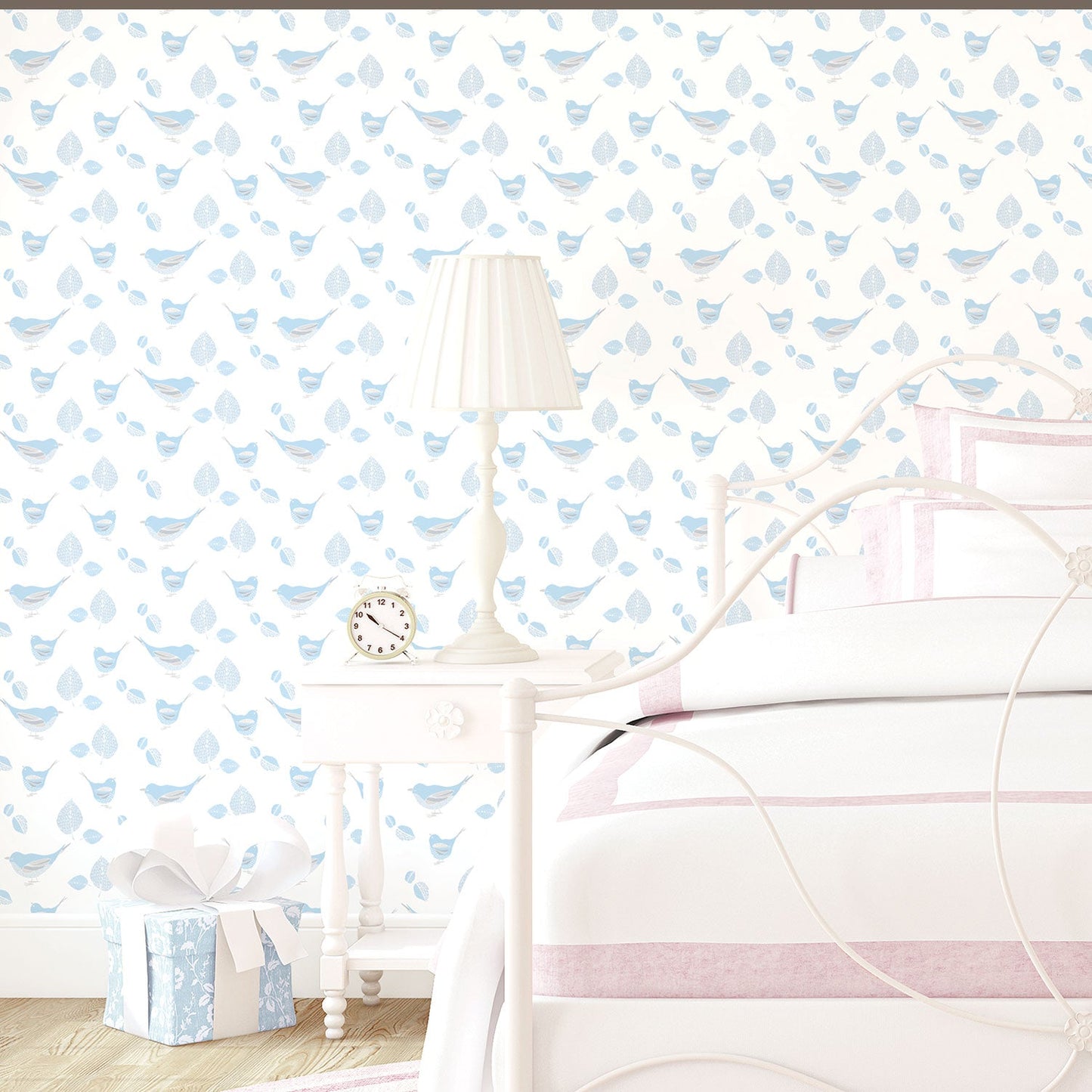 Just 4 Kids 2 Birds Wallpaper - Blue / White - Galerie - G56541Wallpaper199