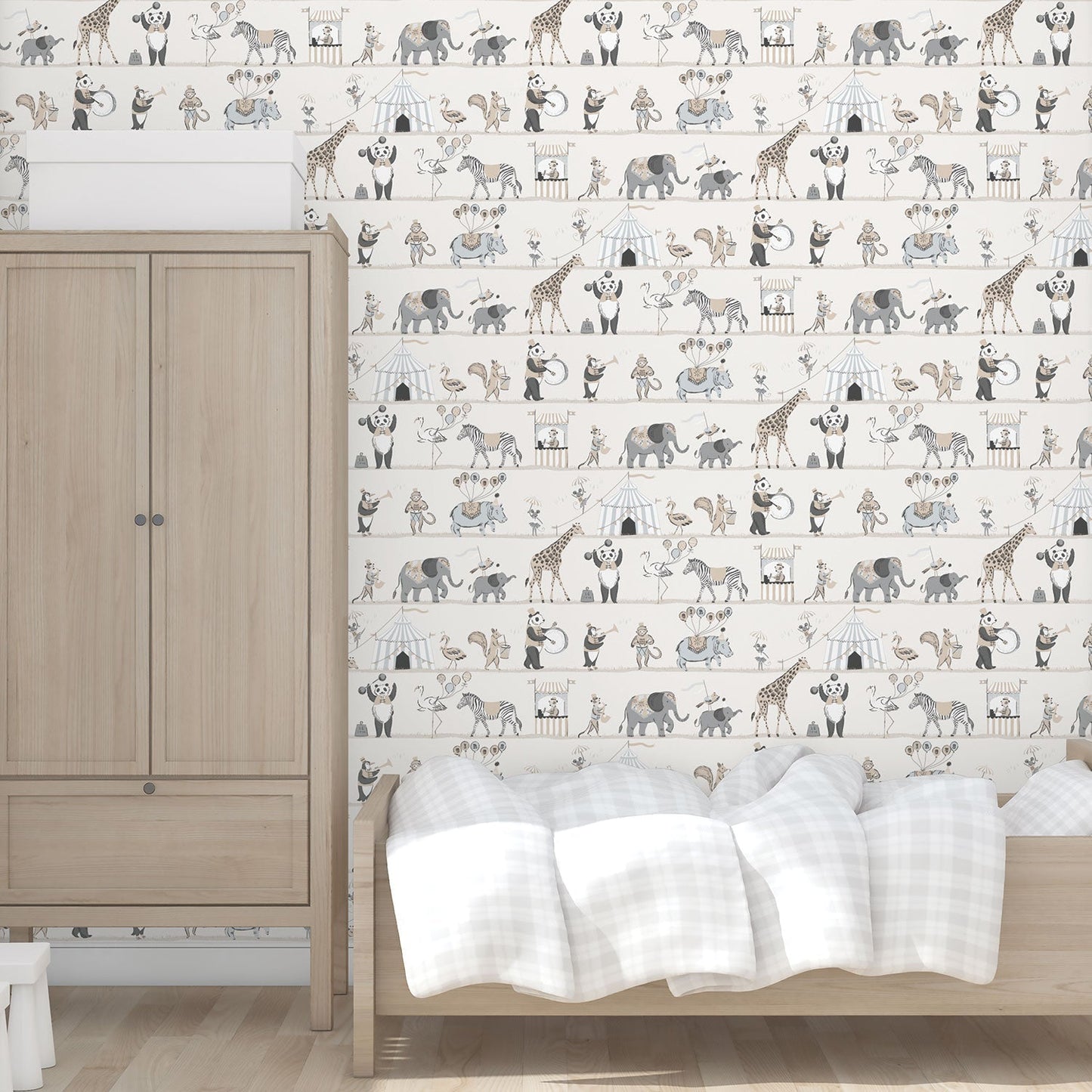 Just 4 Kids 2 Circus Wallpaper - Beige / Grey - Galerie - G56547Wallpaper199