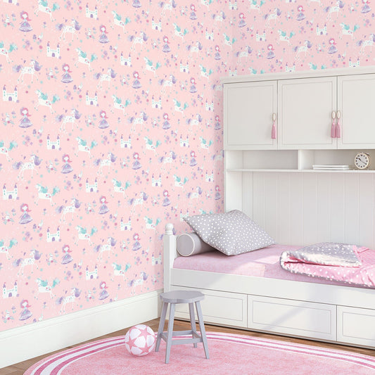 Just 4 Kids 2 Fairytale Wallpaper - Pink / Lilac - Galerie - G56523Wallpaper199