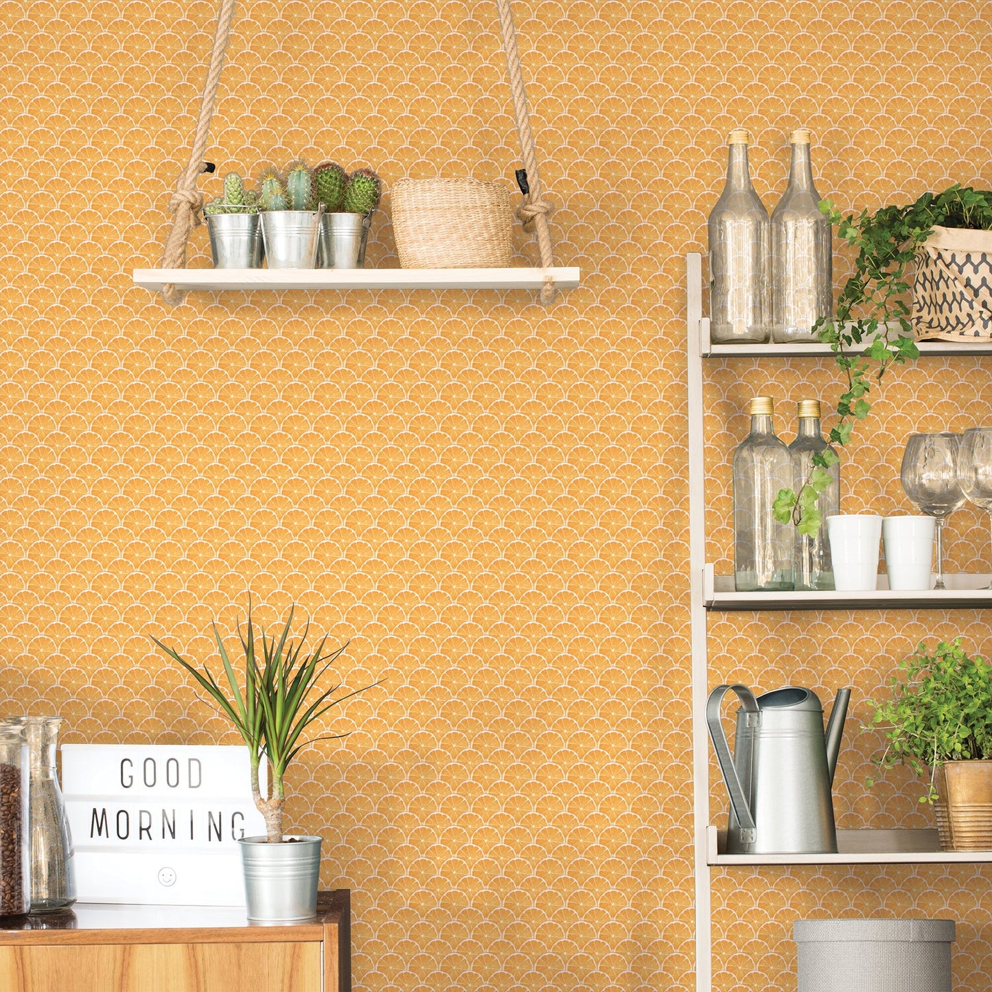 Just Kitchens Orange Scallop Wallpaper - Orange - Galerie - G45439Wallpaper199
