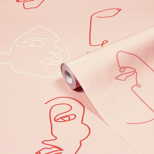 Kindred Wallpaper - Blush Pink - Furn - KINDRED/WP1/BPNWallpaper199