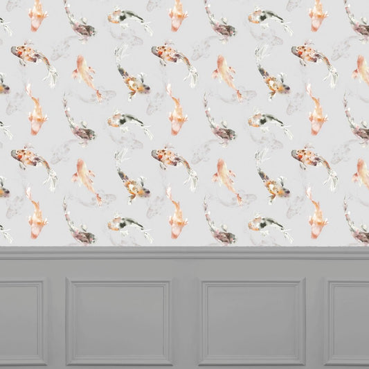 Koi Carp Wallpaper - Amber - Voyage Maison - KOICARP/WPO/AMBWallpaper199