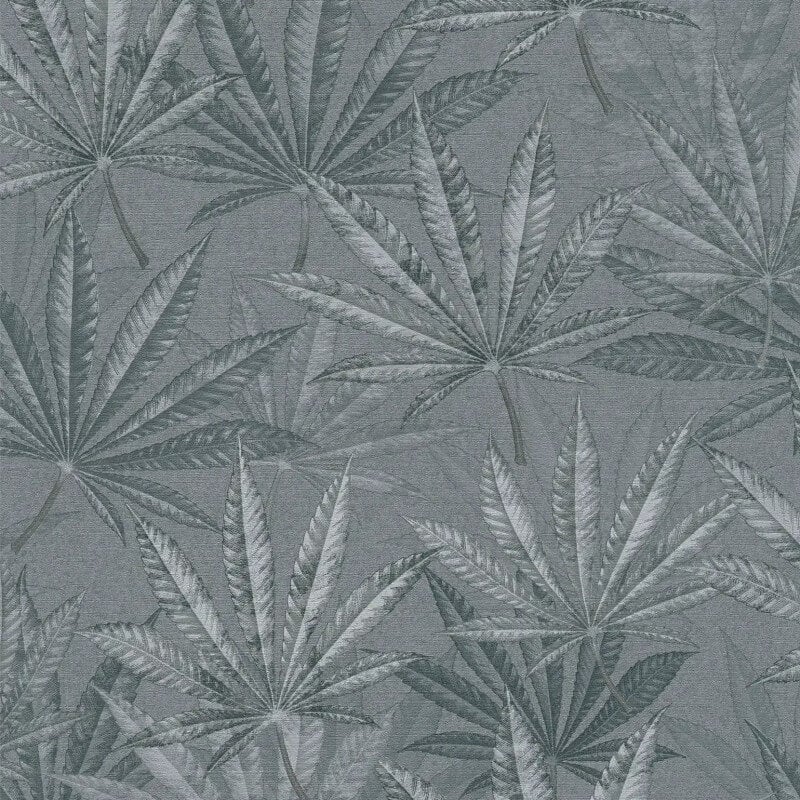Layered Palm Leaves Wallpaper - Grey - Michalsky Living - 39984-2Wallpaper199