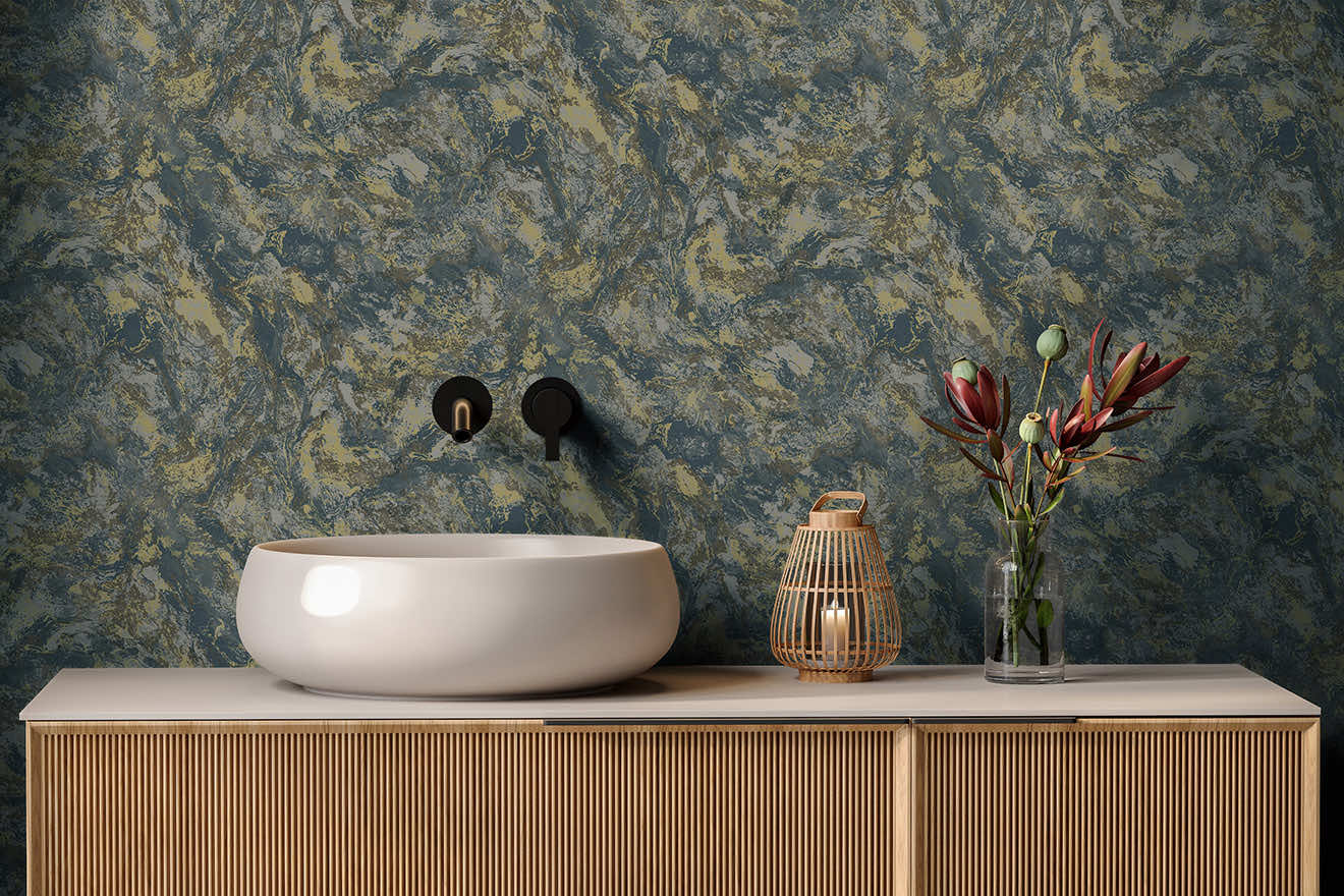 Levanto Marble Wallpaper - Teal - Holden Décor - 36293Wallpaper199