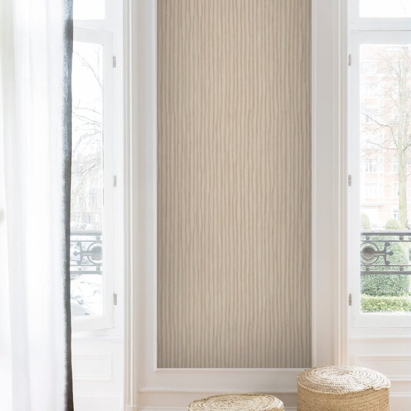 Level One Textured Stripes Metallic Wallpaper - Beige/Brown - SK Filson - LV1104Wallpaper199