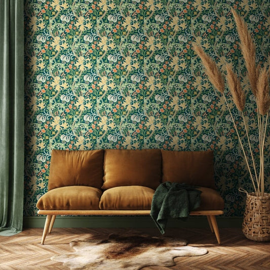 Lily Ogee Wallpaper - Emerald Green - Hoopla Walls - HWA1132WWallpaper199