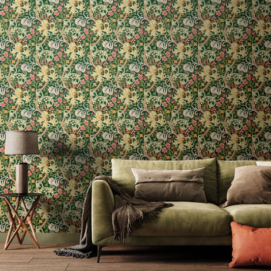 Lily Ogee Wallpaper - Forest Green - Hoopla Walls - HWA1133WWallpaper199
