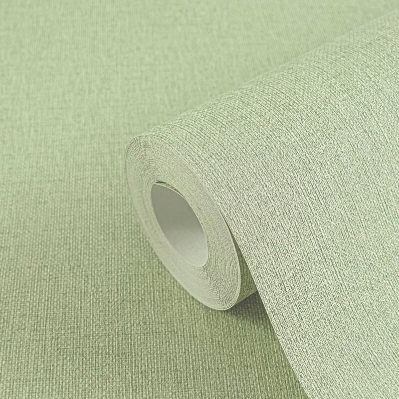 Linen Effect Texture Wallpaper - Light Green - Michalsky Living - 39988-6Wallpaper199