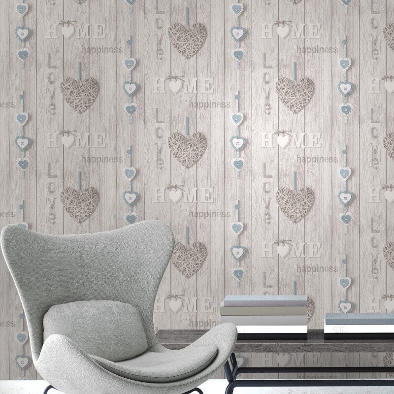Love Your Home Wallpaper - Blue/White - Fine Décor - FD41719Wallpaper199
