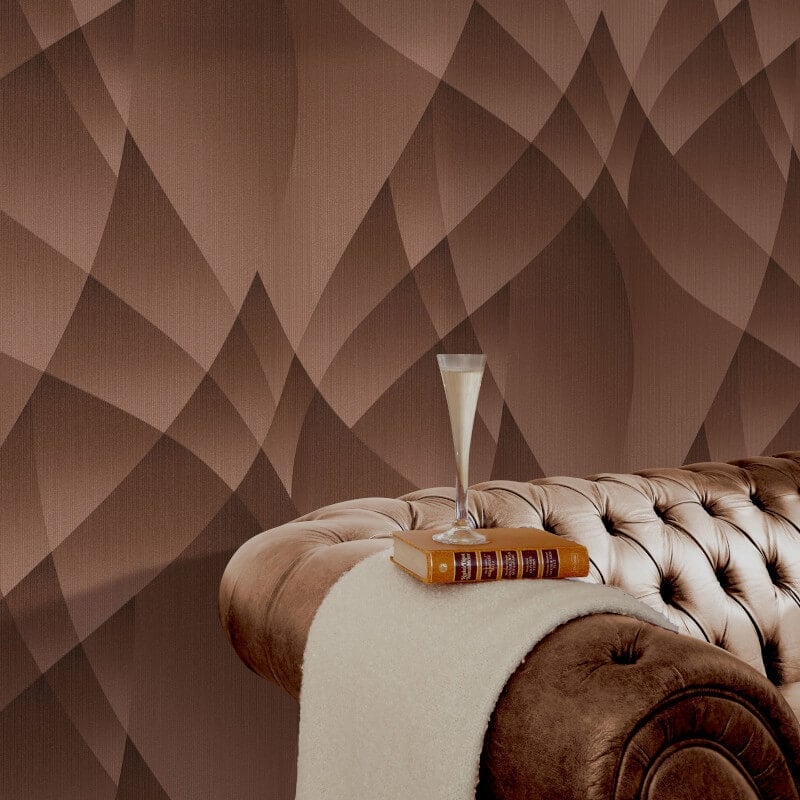 Lumina Geometric Metallic Wallpaper - Bronze - Erismann - 10374 - 48Wallpaper199