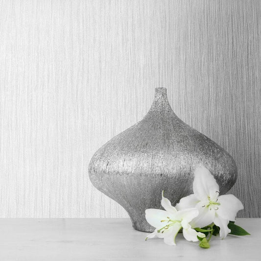 Lustre Texture Pearlescent Wallpaper - White - Muriva - 114920Wallpaper199