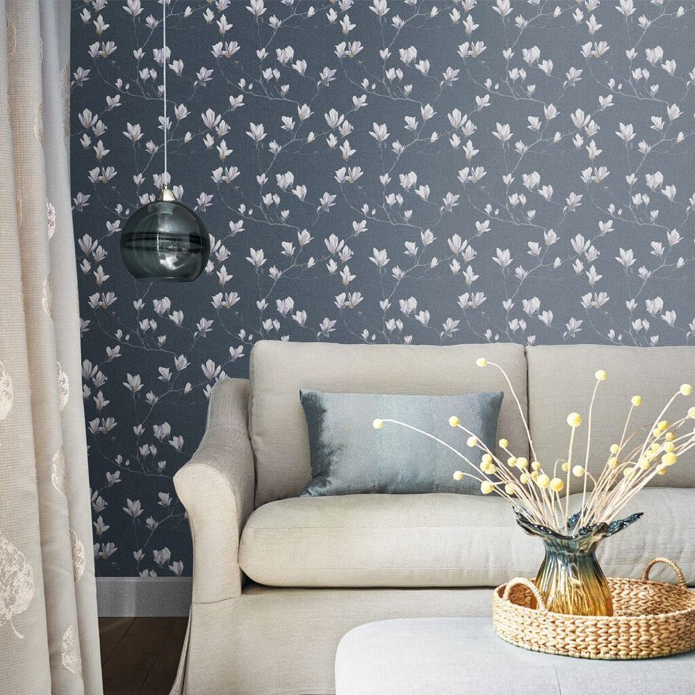 Magnolia Grove Wallpaper - Dusky Seaspray - Laura Ashley - 113355Wallpaper199