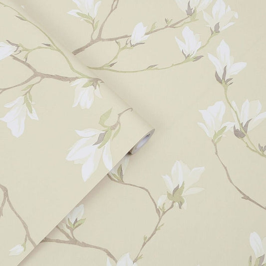 Magnolia Grove Wallpaper - Natural - Laura Ashley - 113353Wallpaper199