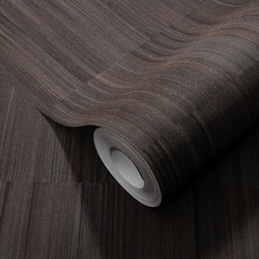Martinique Linear Texture Wallpaper - Dark Brown - Erismann - 10398 - 47Wallpaper199