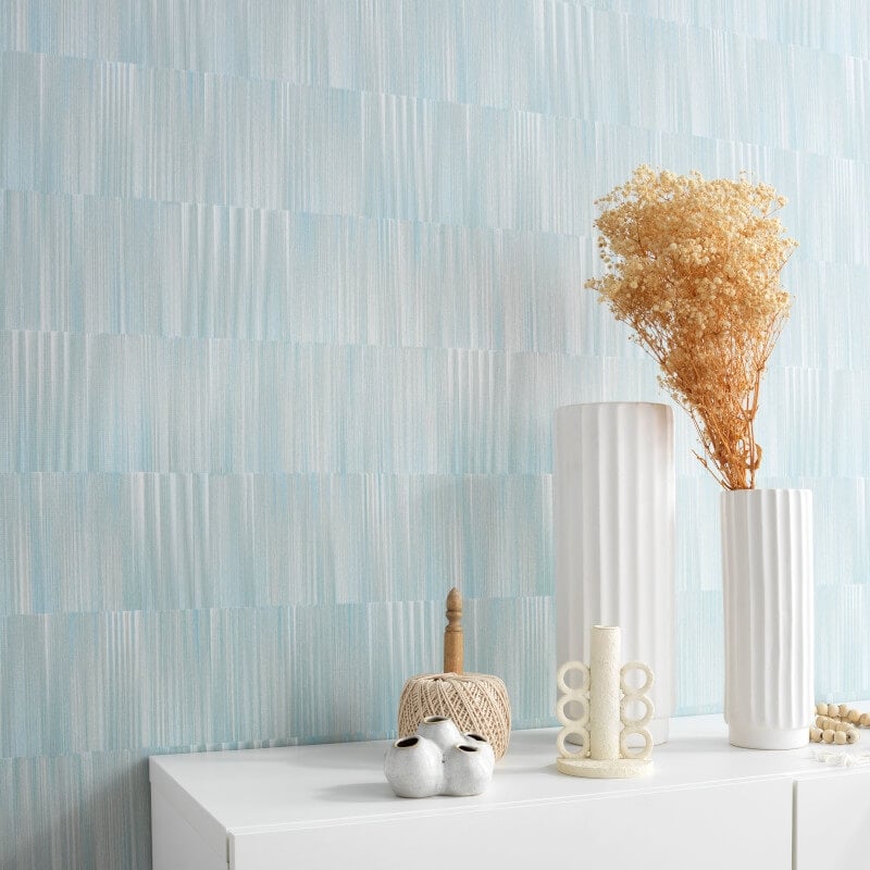 Martinique Linear Texture Wallpaper - Sage - Erismann - 10398 - 35Wallpaper199