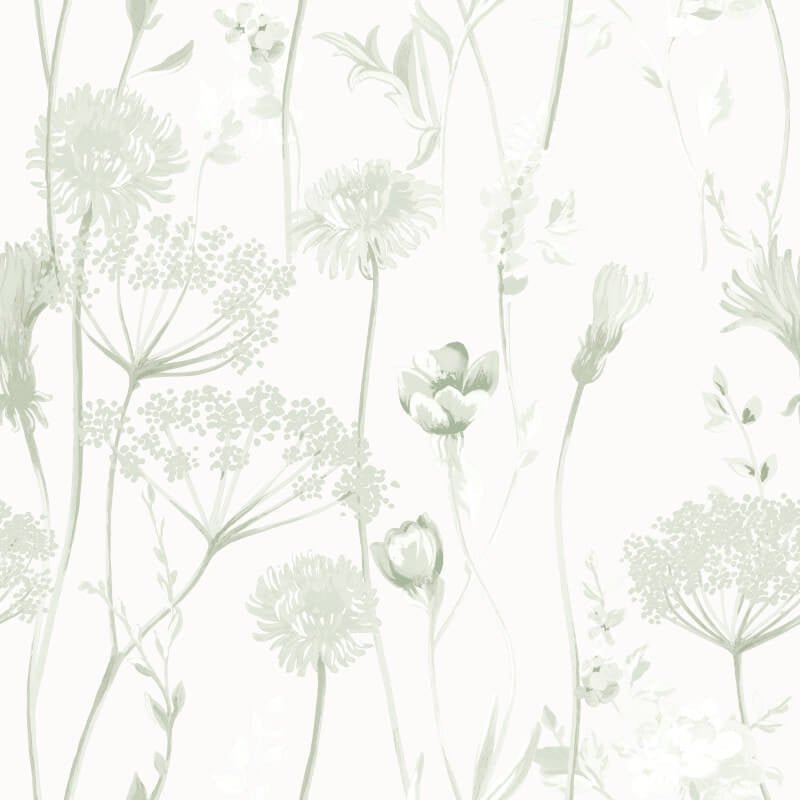 Meadowsweet Floral Wallpaper - Sage - Catherine Lansfield - 165584Wallpaper199