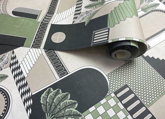 Medina Wallpaper - Green - Holden Décor - 13100Wallpaper199