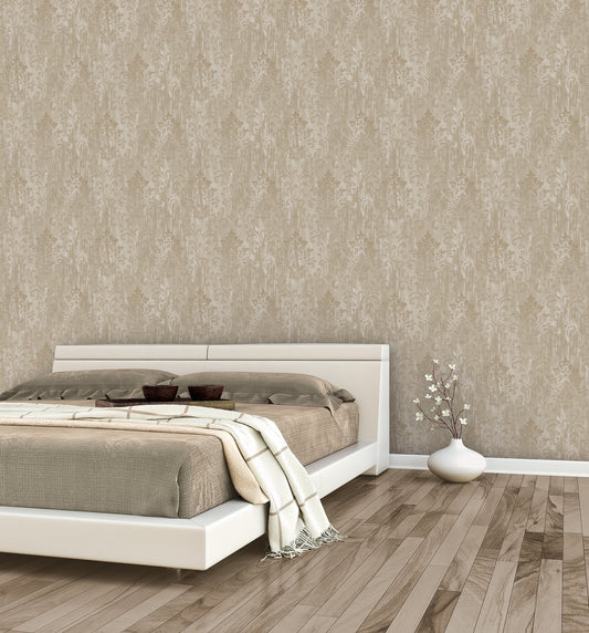 Metallic FX Rustic Damask Wallpaper - Gold - Galerie - W78177Wallpaper199