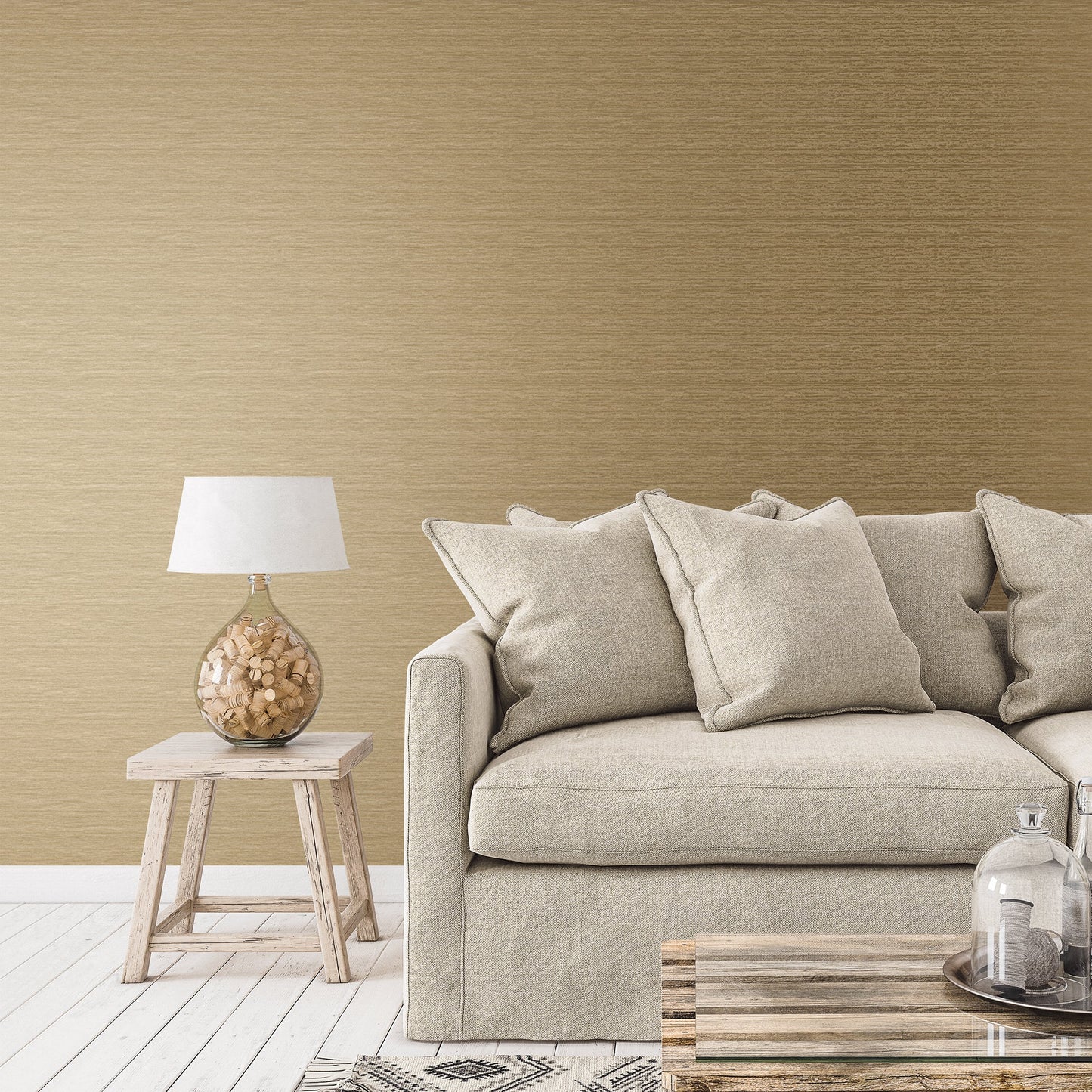 Metallic FX Woven Wallpaper - Deep Gold - Galerie - W78205Wallpaper199