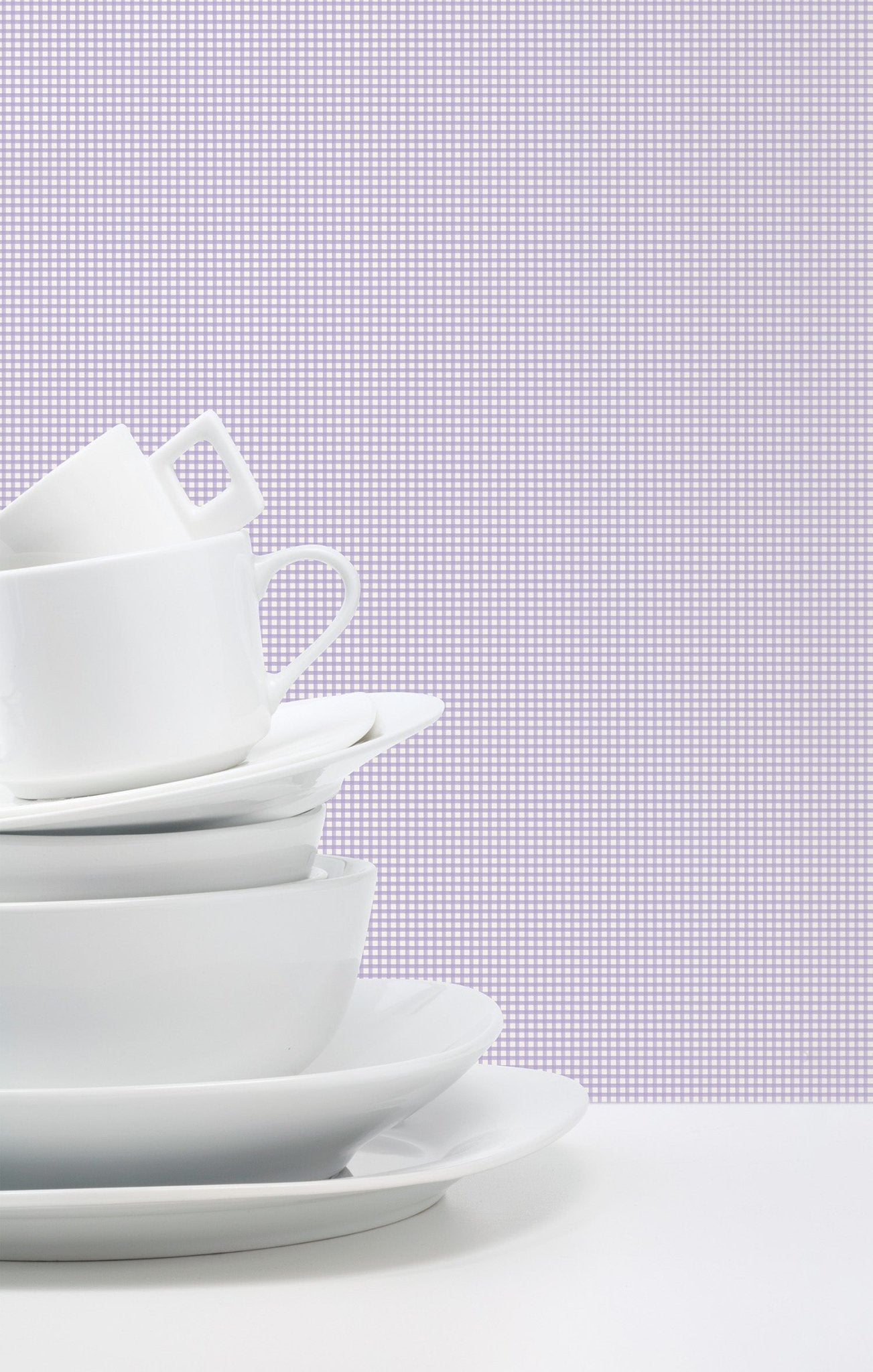 Miniatures 2 Gingham Wallpaper - Lilac - Galerie - G67877Wallpaper199