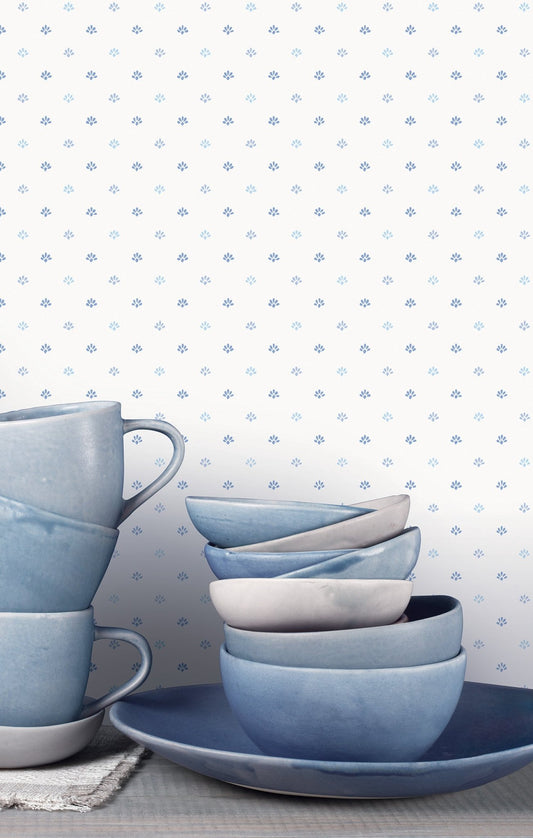 Miniatures 2 Mini Print Wallpaper - Blue - Galerie - G67898Wallpaper199
