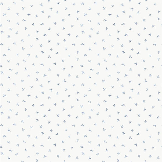 Miniatures 3 Mini Leaf Wallpaper - Sheen Blue - Galerie - G68720Wallpaper199