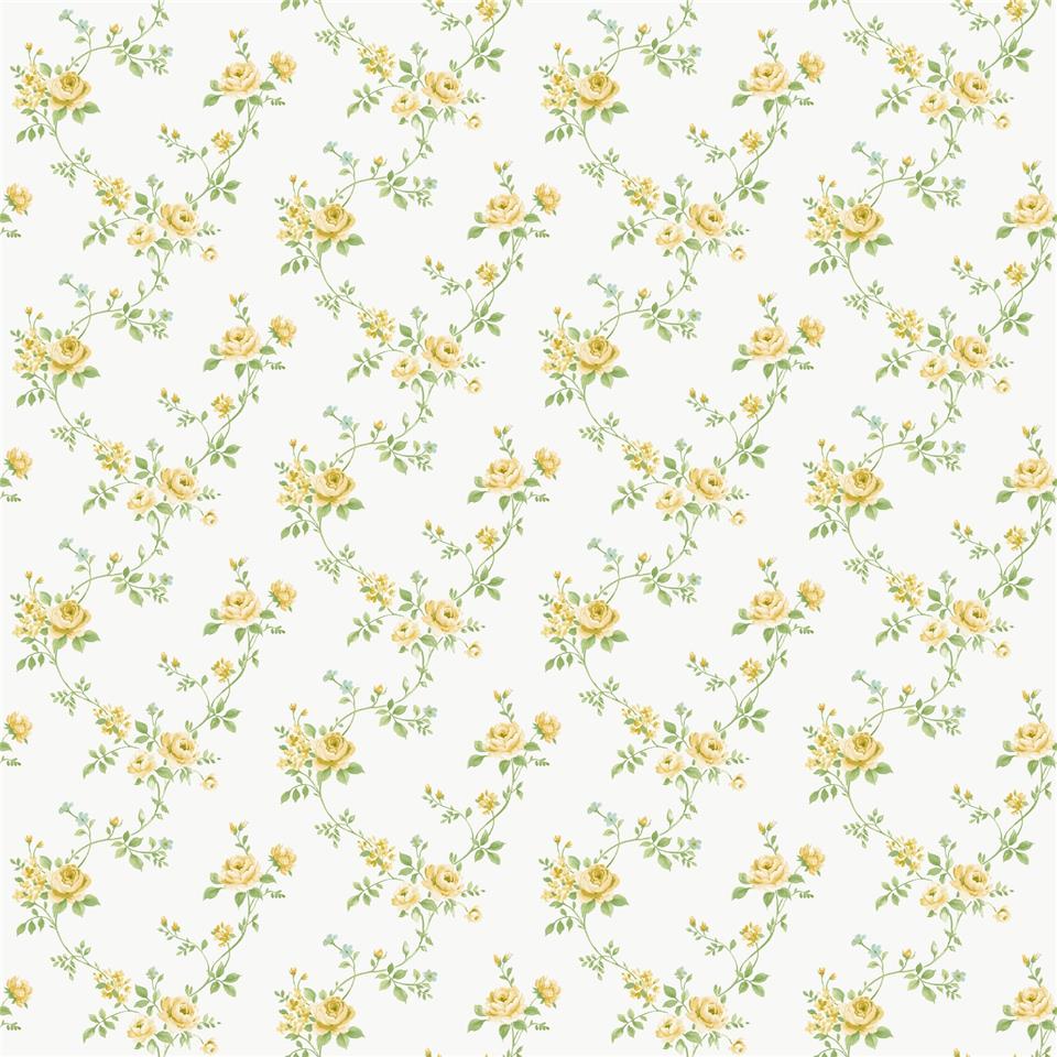 Miniatures 3 Multi Floral Trail Wallpaper - Yellow - Galerie - G68732Wallpaper199