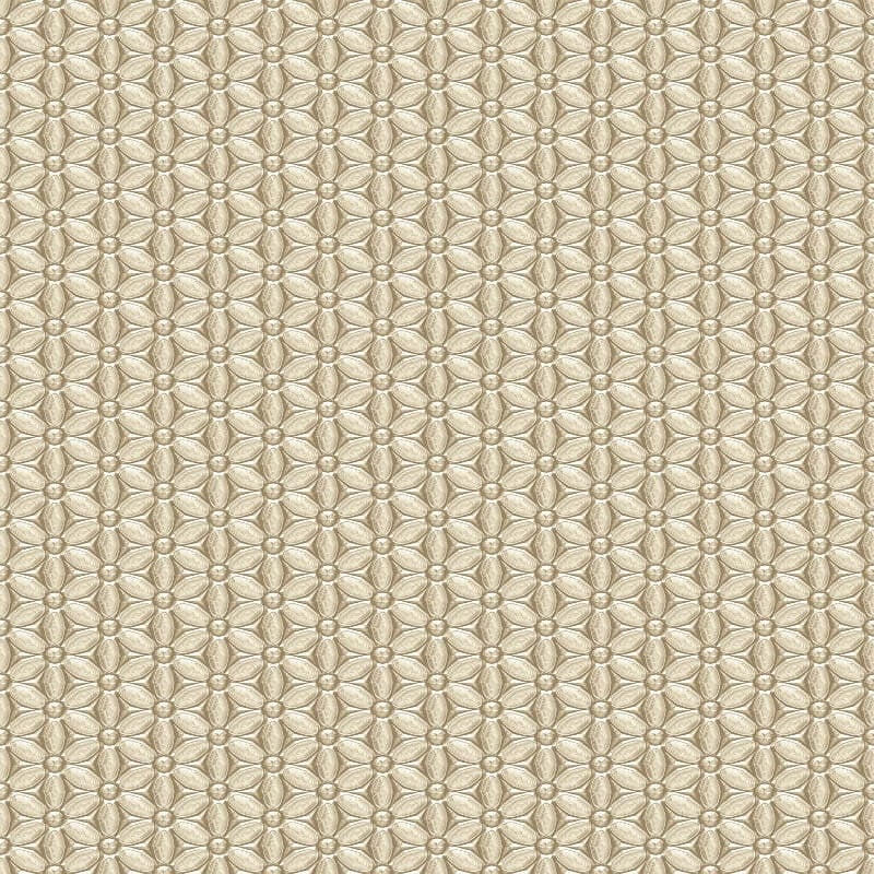 Mosaic Flowers Wallpaper - Gold - SK Filson - SK10008Wallpaper199