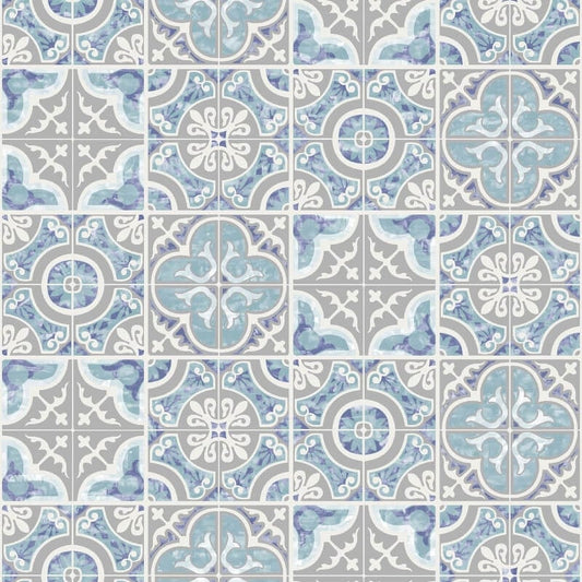 Mosaic Tiles Wallpaper - Blue - SK Filson - SK10010Wallpaper199