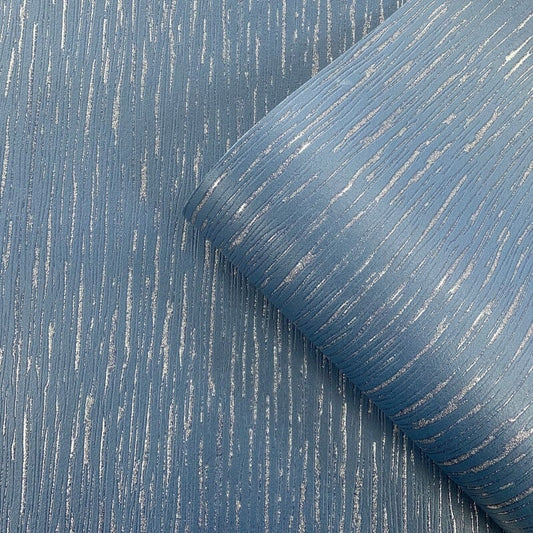 Nala Texture Metallic Wallpaper - Blue/Silver - Muriva - 171103Wallpaper199