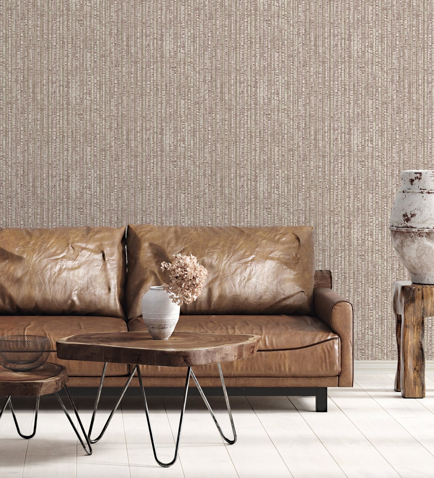 Natural FX 2 Bamboo Wallpaper - Red / Bronze Brown - Galerie - G67768Wallpaper199